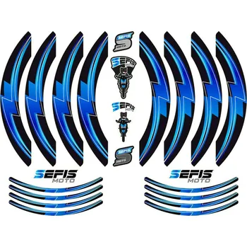 Polep vozidla SEFIS PREMIUM ST 1 dvoudílné polepy na kola - modrá