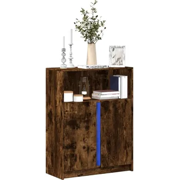 Organizace kuchyně vidaXL Příborník LED 77 x 34 x 100 cm kompozitní dřevo [852146] Barva: kouřový dub