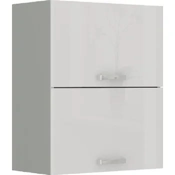 Kuchyňská skříňka Tempo Kondela Skříňka horní, bílá extra vysoký lesk / šedá, PRADO 60 GU-72