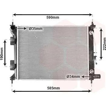 Chladič motoru Chladič, chlazení motoru VAN WEZEL 82012725