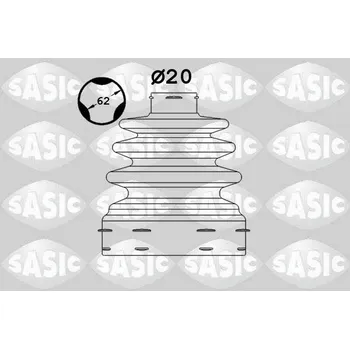 Manžeta ke kolu Sada měchů, hnací hřídel SASIC 1906118