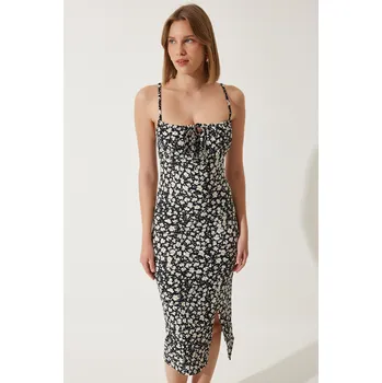 Dámské šaty Dámské šaty Happiness İstanbul Happiness İstanbul černá | krémová 2050580