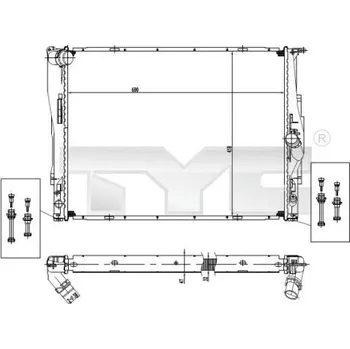 Chladič motoru Chladič, chlazení motoru TYC 703-0004