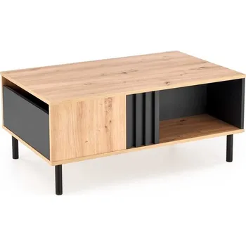 Konferenční stolek Konferenční stolek Giselle 43x60 cm, dub artisan / černá