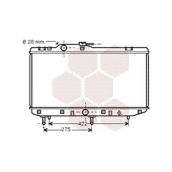 Motor automobilu Chladič, chlazení motoru VAN WEZEL 53002208
