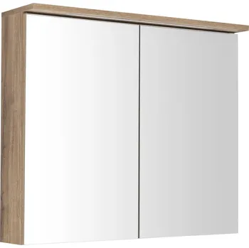 Koupelnový nábytek Aqualine KAWA STRIP galerka s LED osvětlením 80x70x22cm, dub emporio, WGL38S