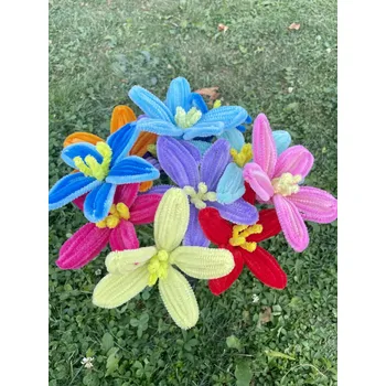 umělá květina Lilie - Barva azurová