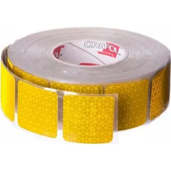 Reflexní Žlutá Páska, V Segmentech, Šířka 5 Cm, Cena Za 1 Běžný Metr. MZR 49510