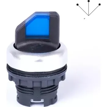 tlačítko NOARK 105687 Ex9P1 S3I b Hlavice přepínače třípolohová, s aretací, prosvětlená, modrá (NOARK 105687 Ex9P1 S3I b)