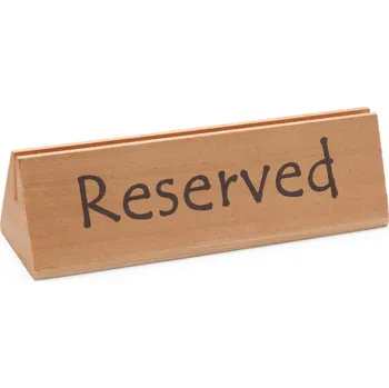 Informační tabulka Cedule na stůl Reserved, HENDI, "reserved", 152x44x(H)44mm