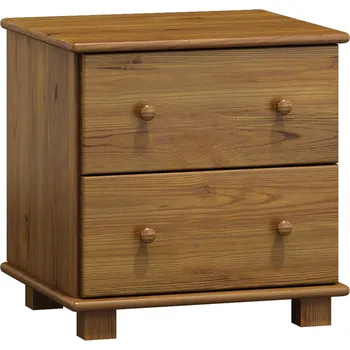 Komoda Slevadoma Komoda masiv borovice se zásuvkami 2 ZDENKO Barva: Moření dub, Hloubka: 42 cm