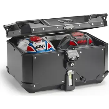 Zavazadlo na motocykl GIVI hliníkový kufr na motorku černý 58 l (Horní kufr GIVI Trekker Outback EVO)