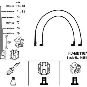 Zapalovací kabel Sada kabelů pro zapalování NGK 44251