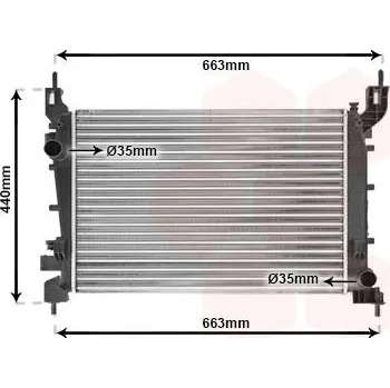 Motor automobilu Chladič, chlazení motoru VAN WEZEL 17002358
