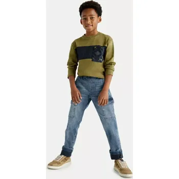 Chlapecké kalhoty Chlapecké riflové Jogger kalhoty Mayoral 7534-58 modré velikost 152