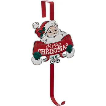 Věšák HÁK NA VĚNEC ČERVENÝ KOVOVÝ SVATÝ Mikuláš 16,5 X 6 X 38,5