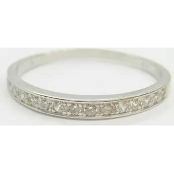 Prsten Klenoty Budín Dámský prsten z bílého zlata se zirkony 585/2,60gr vel. 70 HK1157 (Klenoty Budín Dámský prsten z bílého zlata se zirkony 585/2,60gr vel. 70 HK1157)