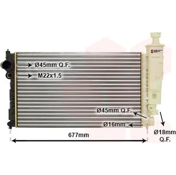 Motor automobilu Chladič, chlazení motoru VAN WEZEL 40002126