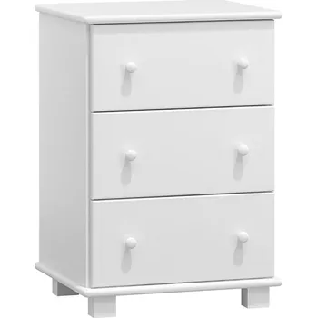 Komoda Slevadoma Komoda masiv borovice se zásuvkami 3 CTIRAD Barva: Barva bílá, Hloubka: 42 cm, Šířka: 55 cm