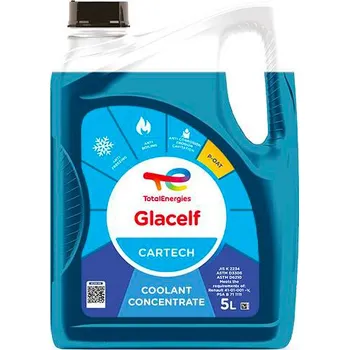 Nemrznoucí směs do chladiče Total Glacelf Cartech - 5l (Ekologická nemrznoucí kapalina na bázi glykolu s technologií P-OAT a vynikající ochranou proti korozi)