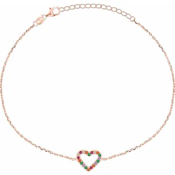 Šperk Brilio Silver Půvabný pozlacený náramek se srdíčkem BRC39RRBW + 2 měsíce na vrácení zboží