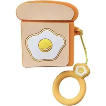 Příslušenství pro sluchátka 3D Silikonový obal pro Airpods 1/2 cartoon Typ: Vajíčko na toastu
