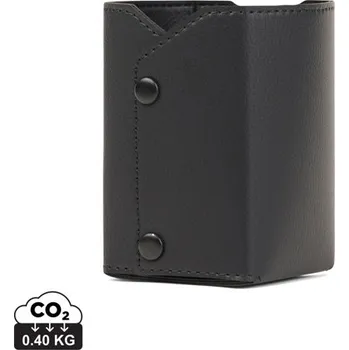 Stojánek na pera VINGA Timo z RCS RPET a PU - Černá, Firemní dárkové předměty s vlastním potiskem