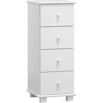 Komoda Slevadoma Komoda masiv borovice se zásuvkami 4 MARIKA Barva: Barva bílá, Hloubka: 42 cm