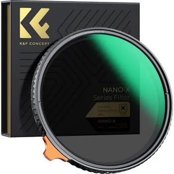 K&F 55MM Variable ND Filter True Color ND2-ND32 with 28 Layers of Anti-reflection Green Film Waterpr