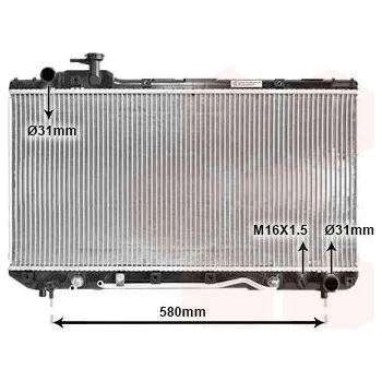 Motor automobilu Chladič, chlazení motoru VAN WEZEL 53002220