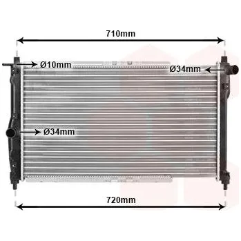 Chladič motoru Chladič, chlazení motoru VAN WEZEL 81002017