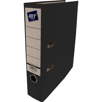 Pořadač A4 pákový prešpán Hit Office - hřbet 7,5 cm / černá