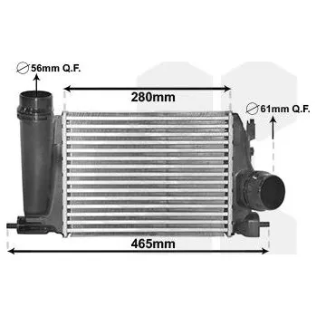 Turbodmychadlo chladič turba VAN WEZEL 13014701