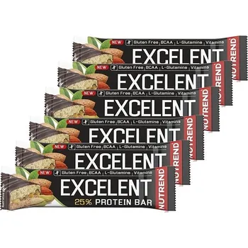 Nutrend EXCELENT Bar double, 6 x 85 g, mandle+pistácie s pistáciemi CZ/SK