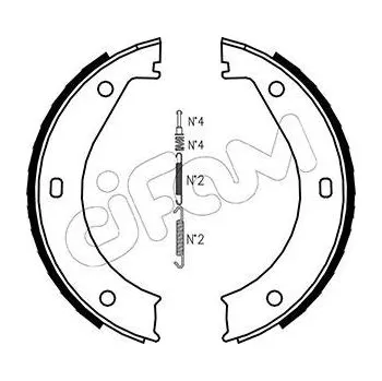 Lanko parkovací brzdy Sada brzdových čelistí, parkovací brzda CIFAM 153-013K