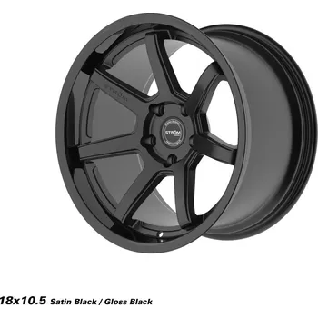 Alu kolo STROM DS-15 disk 18x10.5 5x114.3 73.1 ET10, Gloss Black / Satin Black Face