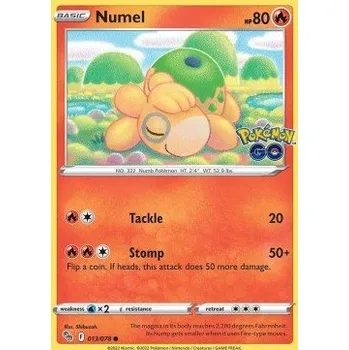 Volný čas PGO 013/078 Numel - Pokémon GO Stav: Near Mint, Verze: NORMAL