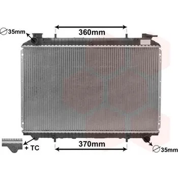 Motor automobilu Chladič, chlazení motoru VAN WEZEL 13002155