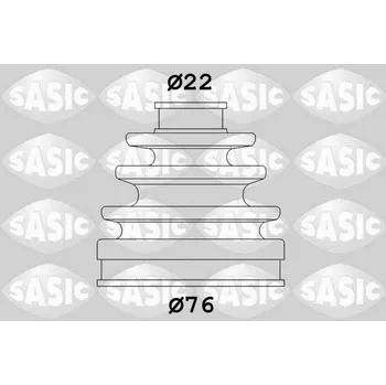 Manžeta ke kolu Sada měchů, hnací hřídel SASIC 9004697