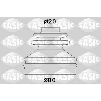 Manžeta ke kolu Sada měchů, hnací hřídel SASIC 4003467