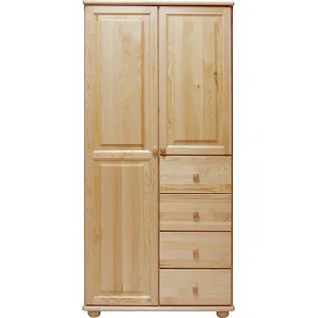 Šatní skříň Slevadoma Šatní skříň 65C Klasik Barva: Bezbarvý lak, Šířka: 80 cm