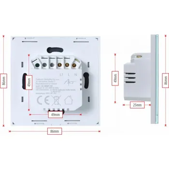 Centrální jednotka pro chytrou domácnost Art SMART LIGHT SWITCH ZIGBEE 3.0 single white ART oem