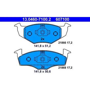 Autodíl Sada brzdových destiček, kotoučová brzda ATE 13.0460-7100.2