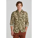 KOŠILE GANT REG LINEN PRINT SHIRT JUNIPER GREEN