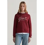 MIKINA GANT REG SCRIPT HOODIE PLUMPED RED
