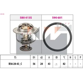 Čidlo automobilu Termostat, chladivo KW 580 640