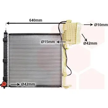 Motor automobilu Chladič, chlazení motoru VAN WEZEL 30002336
