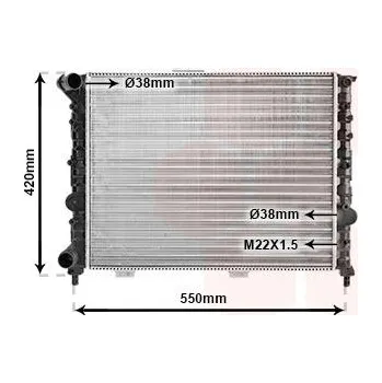 Motor automobilu Chladič, chlazení motoru VAN WEZEL 01002069