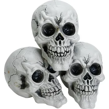 Party dekorace Halloween lebky, 3ks