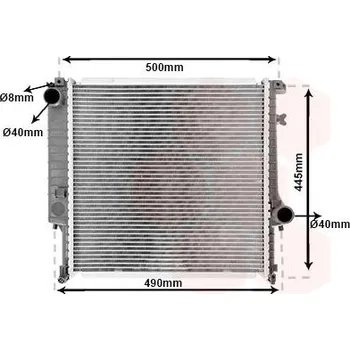 Motor automobilu Chladič, chlazení motoru VAN WEZEL 06002098